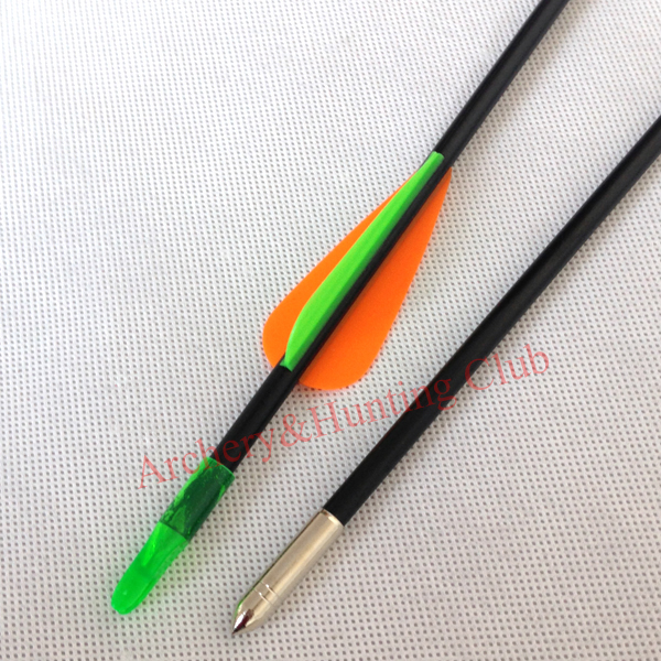 12pcs outerwear fixed arrow tips and nocks fiberglass arrow shaft target archery arrows 6mm OD recurve