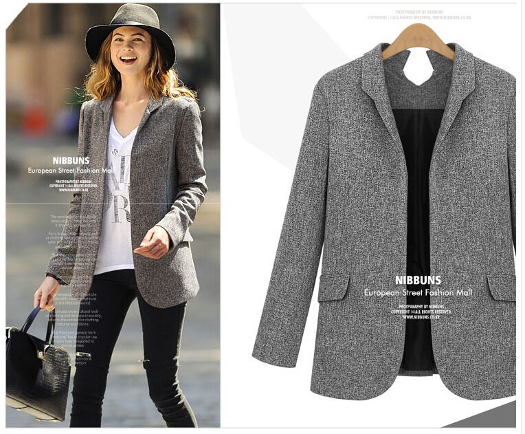 Women Blazer 2015 Temperament Career Suit Jacket Casual blazer feminino (2)