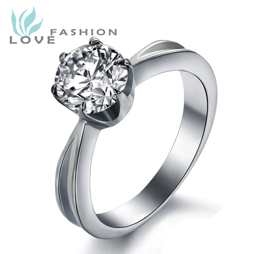 Free Shipping wholesale new fashion jewelry new style shiny zircon Stainless Steel rings women s ring