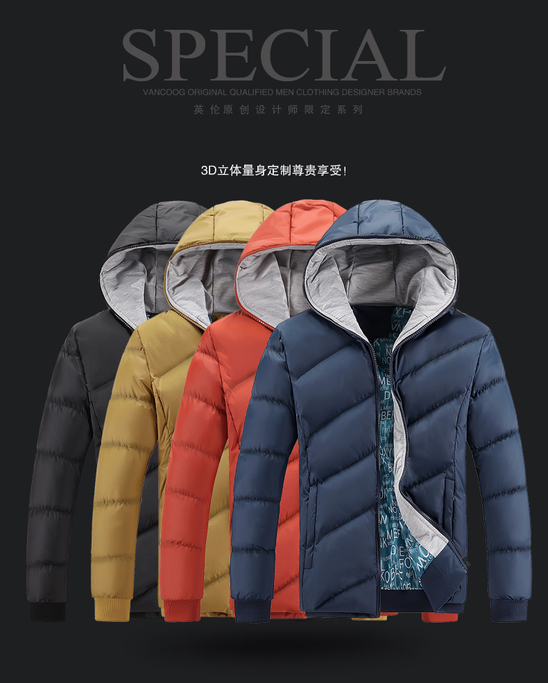 2015Fashion winter coat men hoody jacket new brand thicken warm male jacket winter windproof jacket hoodies