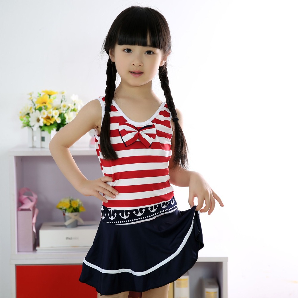 Купить Детский костюм для девочек пляж Купальники полосатый купальников ...