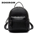 2017 spring rivet PU women knitted Mini Satchel bags leather backpack black backpacks bags for women
