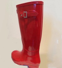 Women Boots 2015 Winter Fashion Quality Lady’s Middle Style Rainboots High-Brand Low Heels Rain Boots(Wellies) Slip Water Shoes