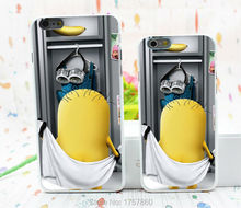 1pcs despicable me2 changing room hard white Case for font b iphone6 b font 4 7inch