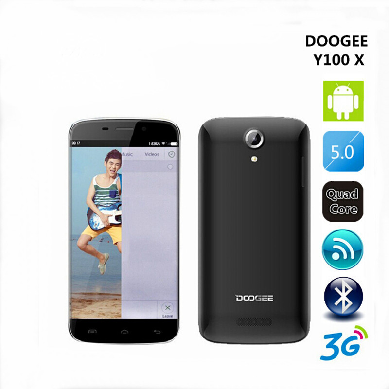 Original DOOGEE Y100X Android 5.0 Mobile Phone MTK6582 Quad Core 5.0