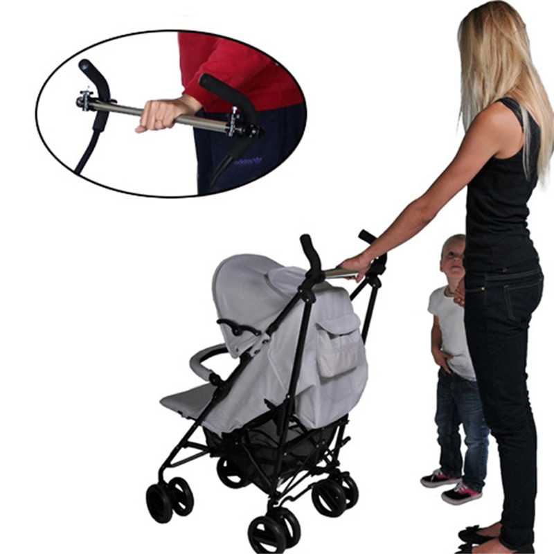 Stainless Steel Baby Stroller Auxiliary Rod Adjust...
