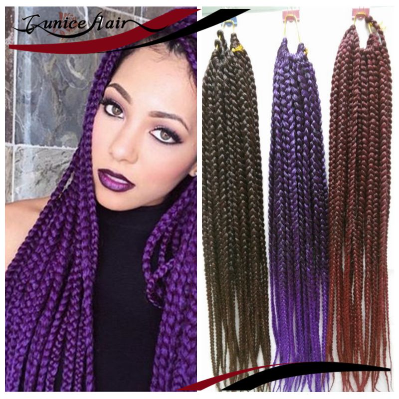 Box Braids Hair Pre twisted All Color BOX Braids Extensions Crochet ...