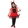 2016 Fantasia Girls Halloween Kids Cute Ladybug Costume Kit Princess Dance Skirt Ladybird Children s Dress