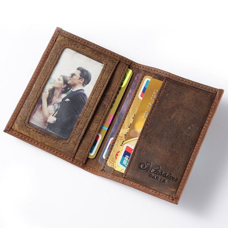 Free shipping hot sell Men Genuine Leather Wallet Business Casual Credit Card ID Holder money card