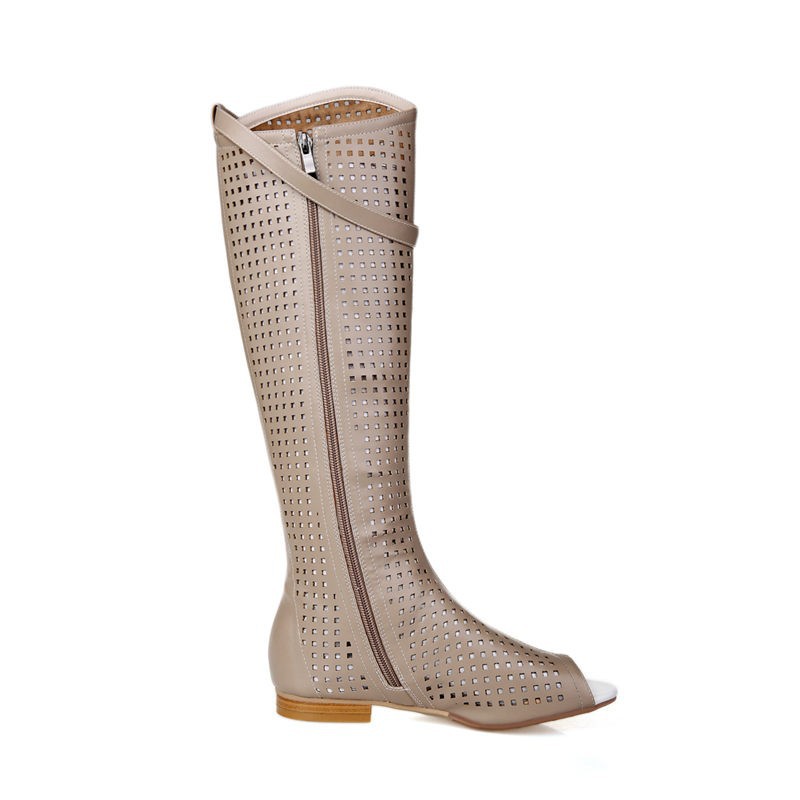 2015 New Women Summer Boots Fashion Buckle Knee High Boots Sexy