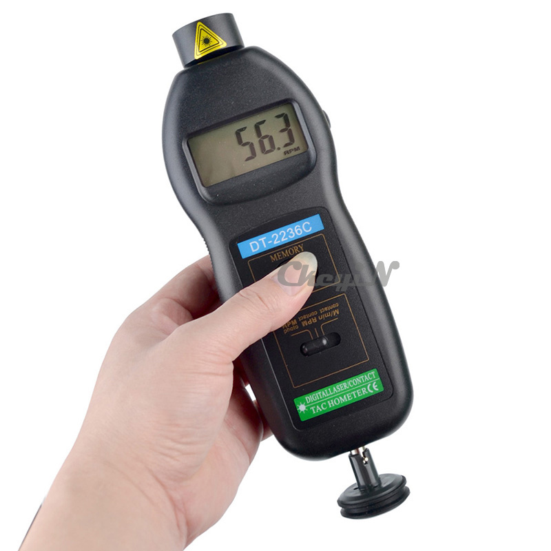 2 in 1 Contact & Non-contact Laser Tachometer / Photo Tachometer LCD Digital  Rotation Tachometer ZSB05HQ-35