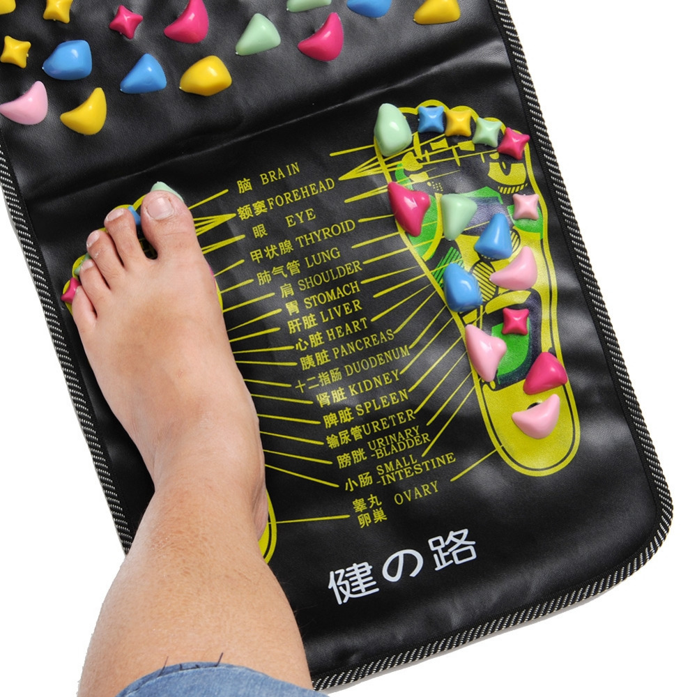 Chinese Walk Stone Pain Relieve Foot Leg Massager Mat Health Care Acupressure