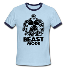 Bodybuilding Beast Mode Gym Exercise Men T Shirt Fashion Powerhouse Gym Sports t shirts Short Sleeve