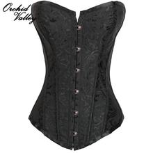 Black Boned Overbust Gothic Clothing Sexy Waist Training Corset And Bustiers Hot Shaper Slimming Waist Trainer Cincher