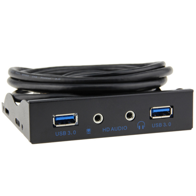 USB 3 0 2 Port 3 5 Inch Metal Front Panel USB Hub with 1 HD