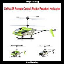 Original SYMA S8 Gyro Remote Control Mini Helicopter Model Toys 3.5 channel Flashing Remote Control Shatter Resistant Helicopter
