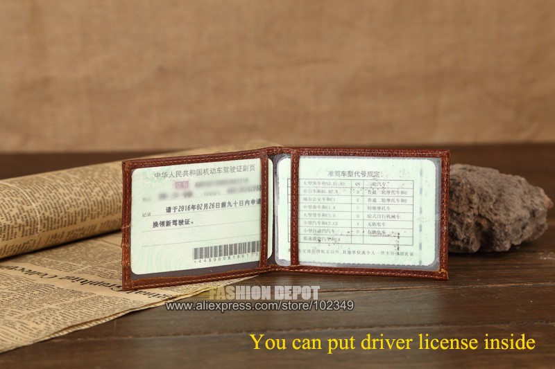 Genuine Leather credit card holder license bag case (1)-1