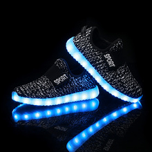 BBX Brand USB Kids LED Shoes Summer Mesh Fashion LED Sneakers Children’s Breathable Sport Lighted Luminous Boys Girls Shoes YZX