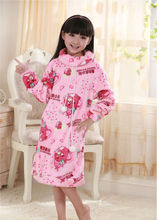 Spring Autumn Winter Kids Sleepwear for Girls Modal Cotton Bird Rabbit Bear Nightdress flannel Nightgown Sleeping Dress for Kids