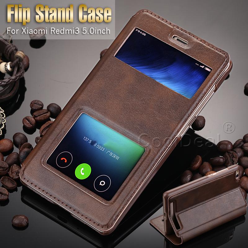 PU Leather Flip Stand Cover Cases For font b Phone b font Xiaomi Redmi 3 Redmi3
