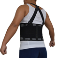 Black Back Support Adjustable Work Belt Lumbar Waist Heavy Lift Back Support Belt