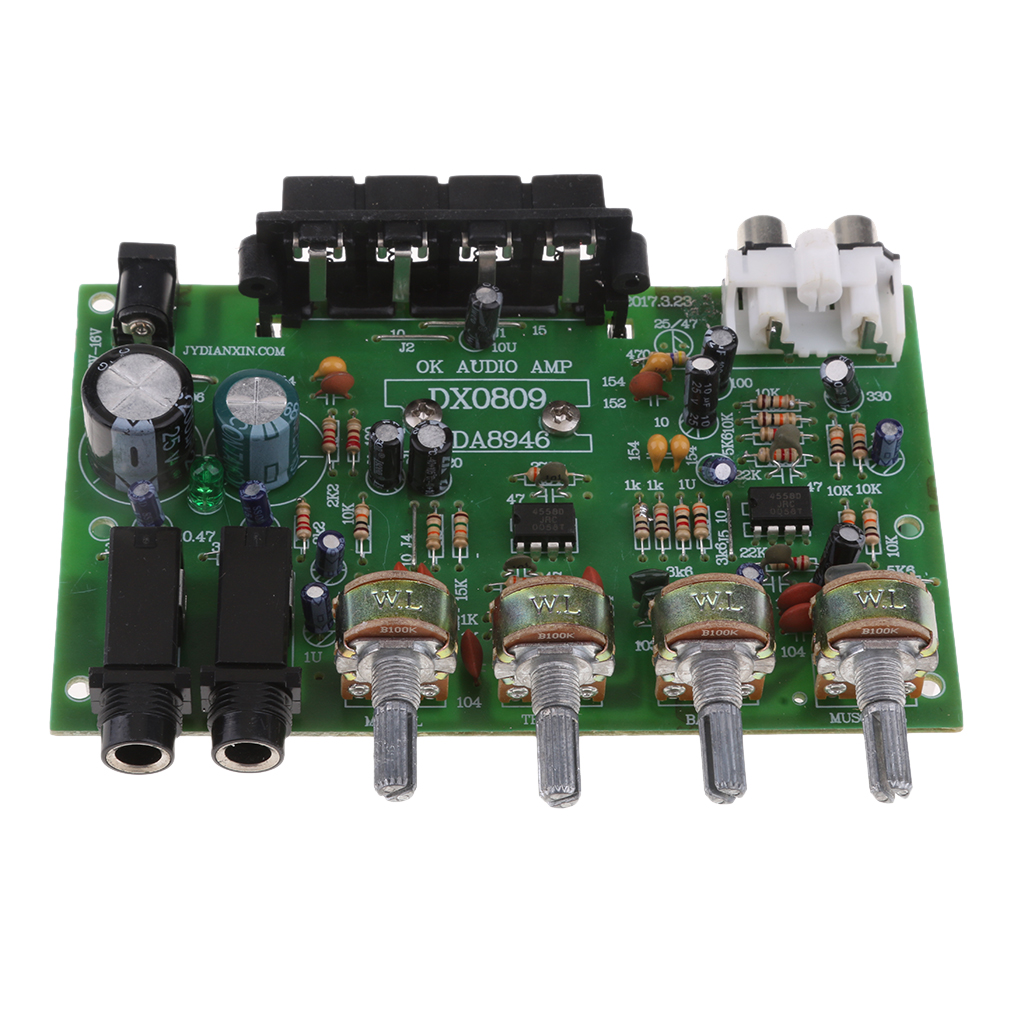 60W 12V Hi-Fi Digital Stereo Audio Power Amplifier Volume Control Board 