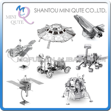 Mini Qute Piece Fun 3D outer space Mars Apollo Lunar Module Lander Satellite Hubble Telescope UFO Metal Puzzle educational toy
