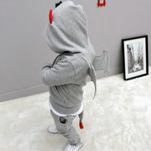 Special offer 2016 new suit for children Little Devil three wings sweatshirt children’s sport suit