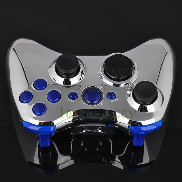 FOR xbox 360 controller chrome silver shell03