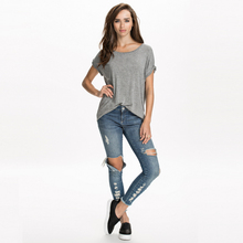 2015 New summer back print Wings T shirt European fashion Tops short sleeve loose t shirt