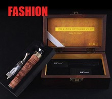 2015 New X Fire 2 Wood Tube E-cigarette E fire E cig Electronic Cigarette Kits Ego vv Mod Vaporizer Pen Wood Efire Battery Kit