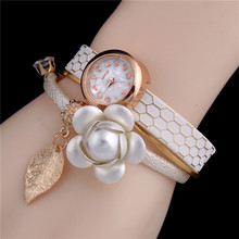 2016 Free shipping hot sale pearl pendant bracelet watches women digital watch relogio masculino quartz Watch