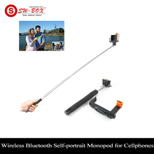 Wireless Bluetooth Remote Control Self-portrait Monopod for Andriod iPhone – Black