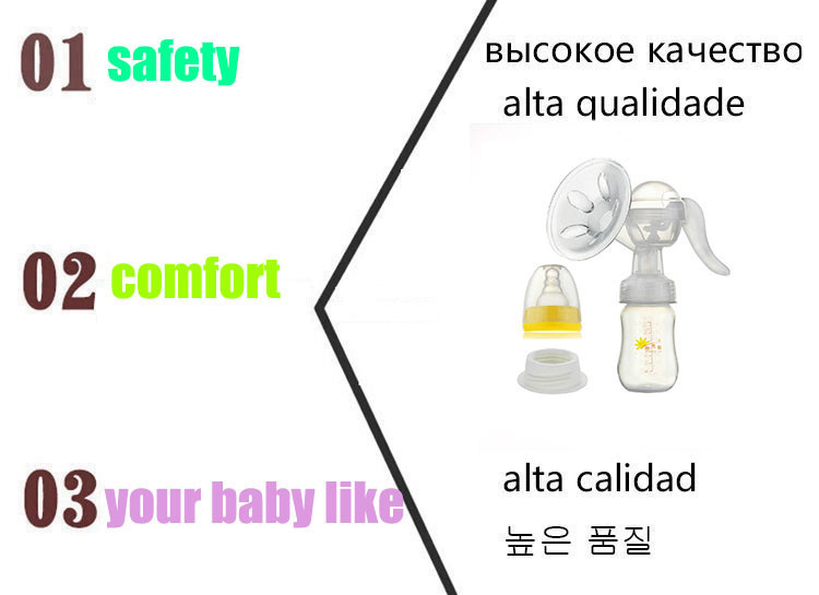 Handle Manual Baby Products Milk Sucking Breast Pump Infant Breast Feeding Bra Pump Health Baby Food Milk Pacifier Bottle (13)