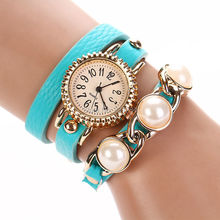 Women Dress Watches Pearl Leather Wristwatches Winner Bracelet Luxury Rose Gold Relogio Feminino Top Brand Pink