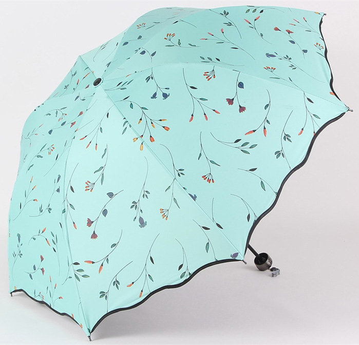 3 Colors Famous Brands Non-automatic Three Folding Umbrellas Woman Man's Windproof Rain Umbrella Collapsible Umbrella For Gift