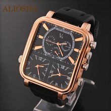 Aliosha V6 hombres reloj deportivo de lujo zona horaria múltiple militar negocio de pulsera Bon pisos Produit Livraison Rapide Kimekeeper