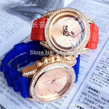 Fashion Watch GENEVA silicone Famous Brand kors women rhinestone Watches luxury dress wristwatches men sports watches