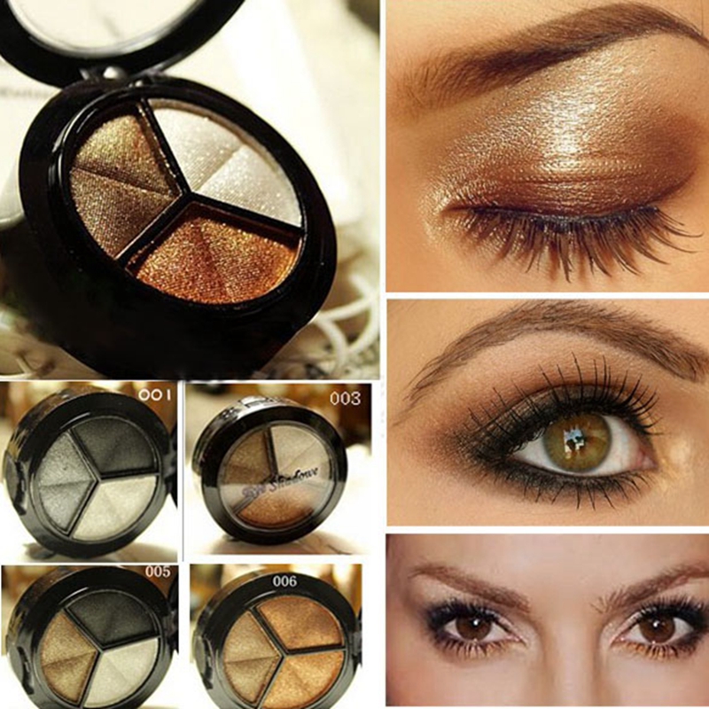 Smoky Cosmetic Set 3 Colors Professional Natural Matte Eyeshadow Makeup Eye Shadow Palette Naked Nude Eye