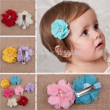2016 New Baby Scrunchces Hair Clips Girls Headdress Accessories Hairpins Infant Toddler Baby Girl pin 7 Colors W–211