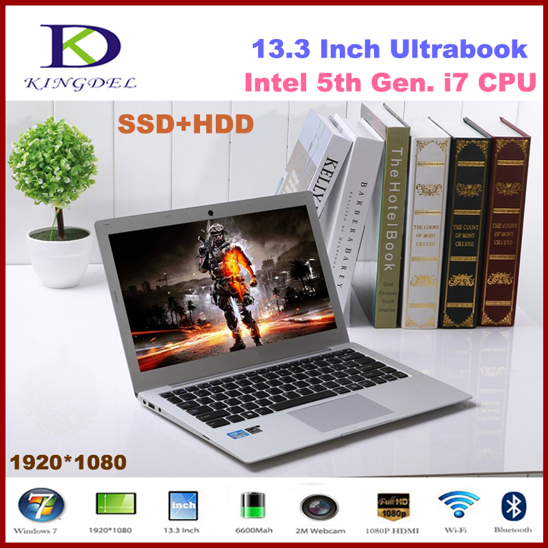 Powerful 13 3 Intel i7 5th Generation Laptop Computer Ultrabook 8GB RAM 256GB SSD 1920 1080