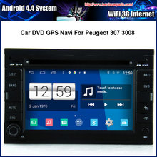 Android 4.4.4 1024*600 Capacitive Screen 1.6G CPU Quad Core Car DVD GPS For Peugeot 307 3008