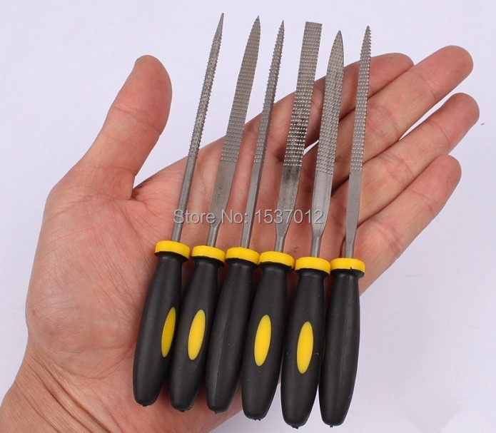 6pcs sets 3x140mm Mini Assorted Rasp Woodworking File Annatto File Hardwood Mini DIY File for Carved