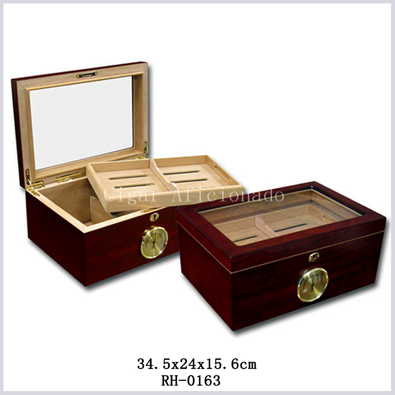 FREE SHIPPING Cherry Wood Cigar Box for Collection