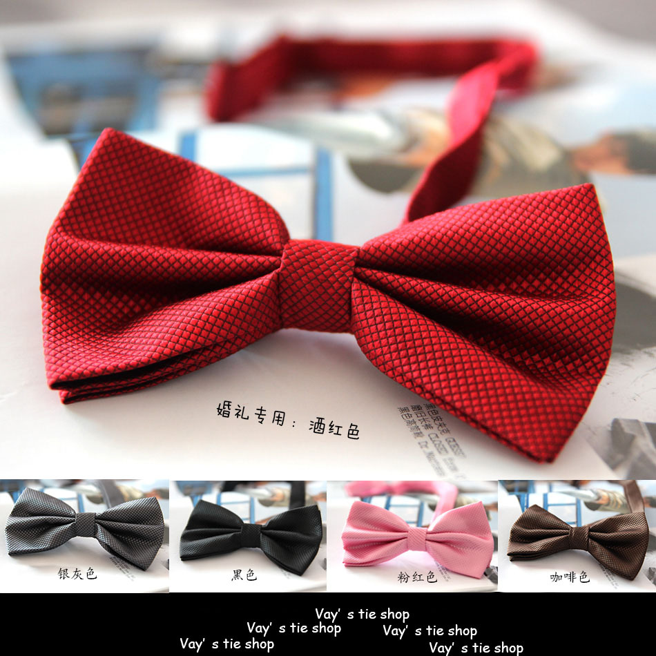 Free Shipping 20 Colors Solid Fashion Bowties Groom Men Colourful Plaid Cravat gravata Male Marriage Butterfly