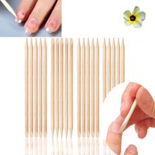 20pcs/pack Nail Art Orange Wood Stick Cuticle Pusher Remover for Manicures Care Free Shipping