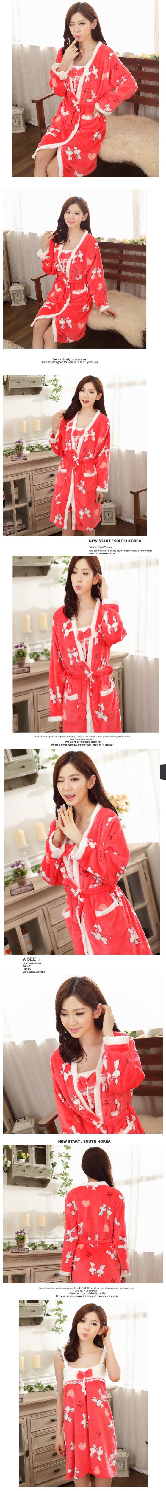 New Coming Winter Sexy Long- Sleeved Pajamas Sleepwear Women Fashion Sleepwear_7