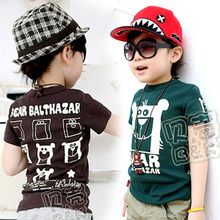 Free shipping!New 2015 Summertime child clothing,baby boys Short-sleeved t-shirt,Casual,Cartoon boys clothes.boys tops.kids wear