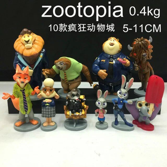 NEW hot 5-11cm 10pcs/set Zootopia Zootropolis JUDY Hopps NICK WILDE collectors action figure toys Christmas gift doll WITH BOX