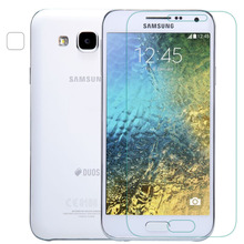0.3mm Tempered Glass Film for Samsung Galaxy E5 E500 2.5D Arc Edge 9H Hard Glass With Clean Tools